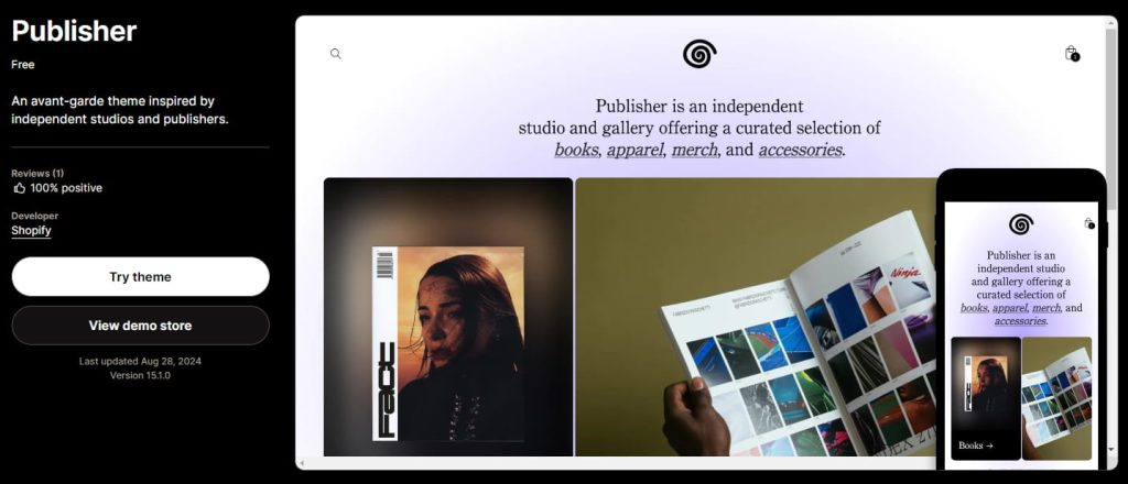 Shopify模板Publisher