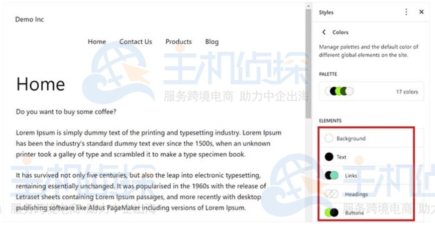 更改主题的背景、文本、链接、标题和按钮颜色