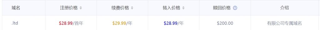 ltd域名