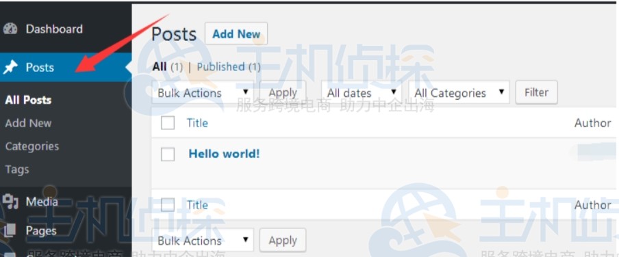 WordPress文章菜单