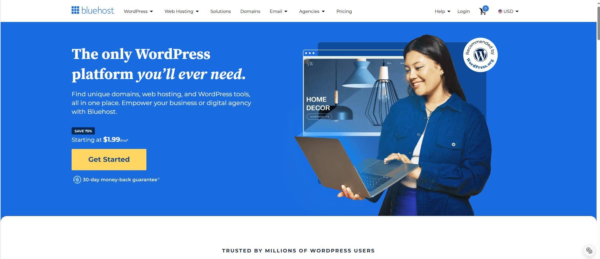 BlueHost AI网站构建器