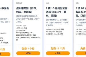 亚马逊云虚拟服务器