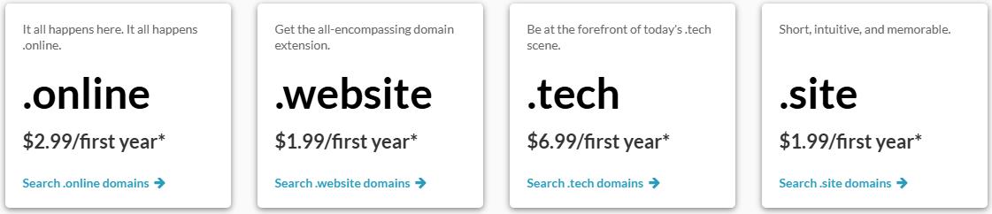 Domain热门域名价格