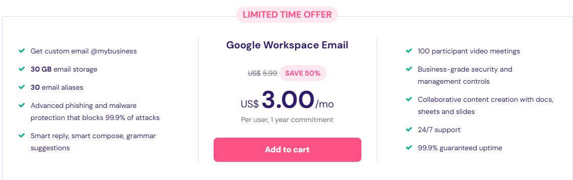 Hostinger Google Workspace