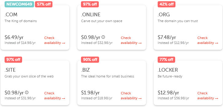 Namecheap双十一活动