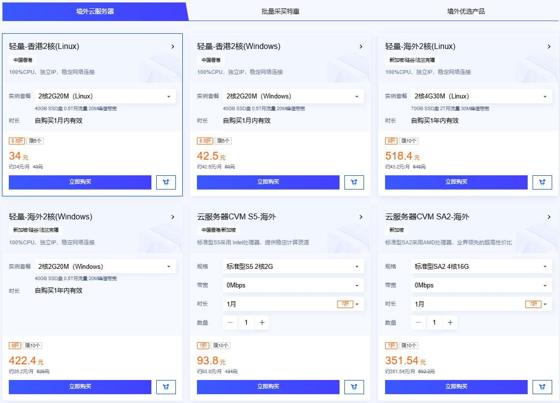 腾讯云双十一活动