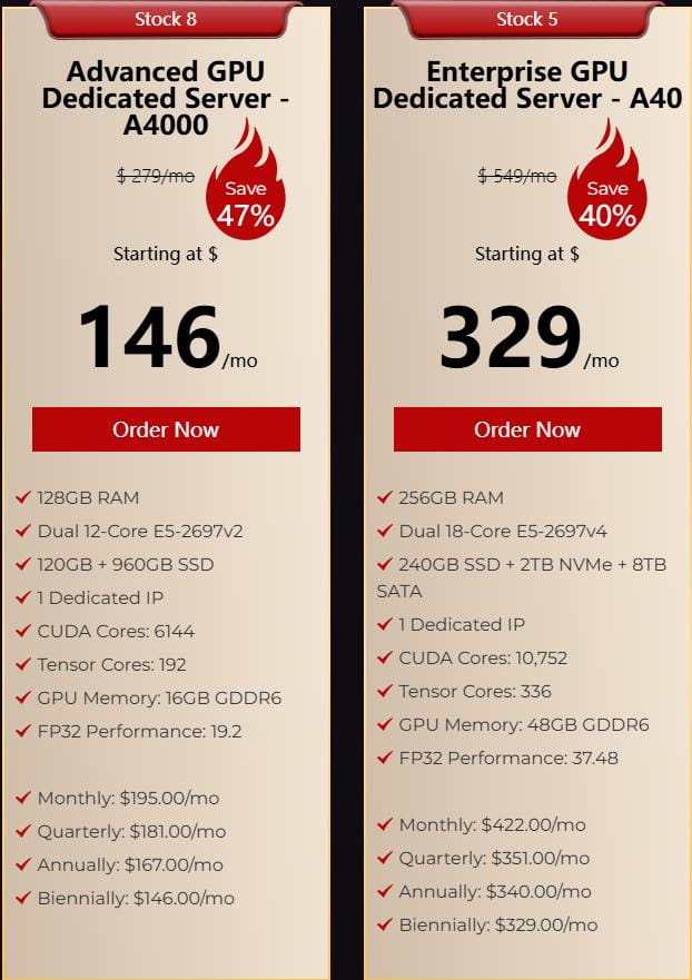 Database Mart GPU服务器优惠