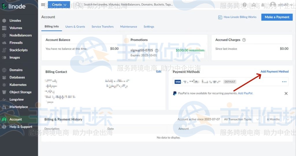 点击dd a New Payment Method按钮
