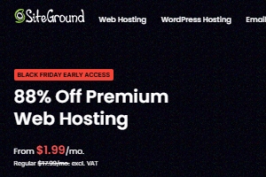 SiteGround黑五活动 虚拟主机享高达88%折扣优惠