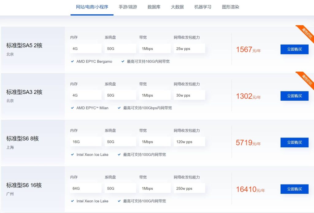 腾讯云便宜方案