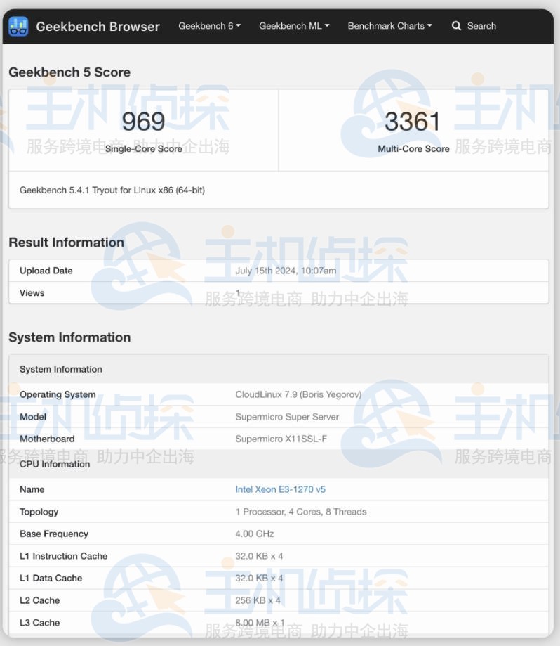 Geekbench 5性能测试