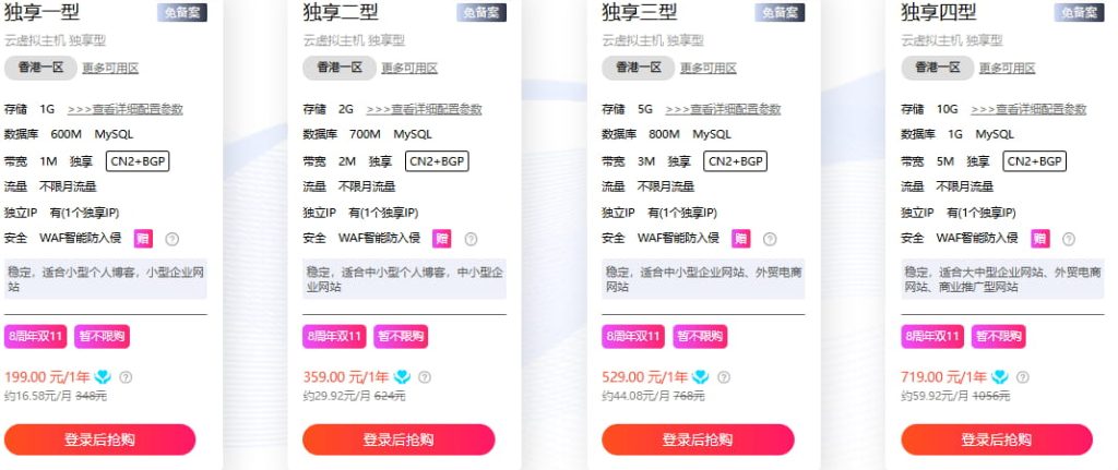 硅云香港云虚拟主机独享型