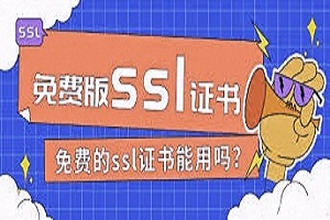 免费SSL证书能不能用