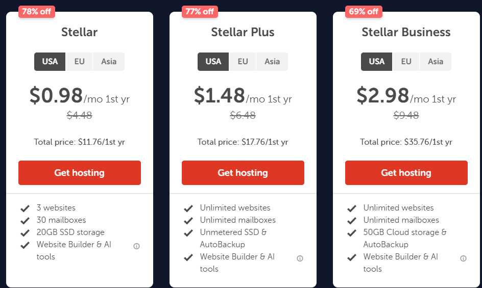 Namecheap黑五活动