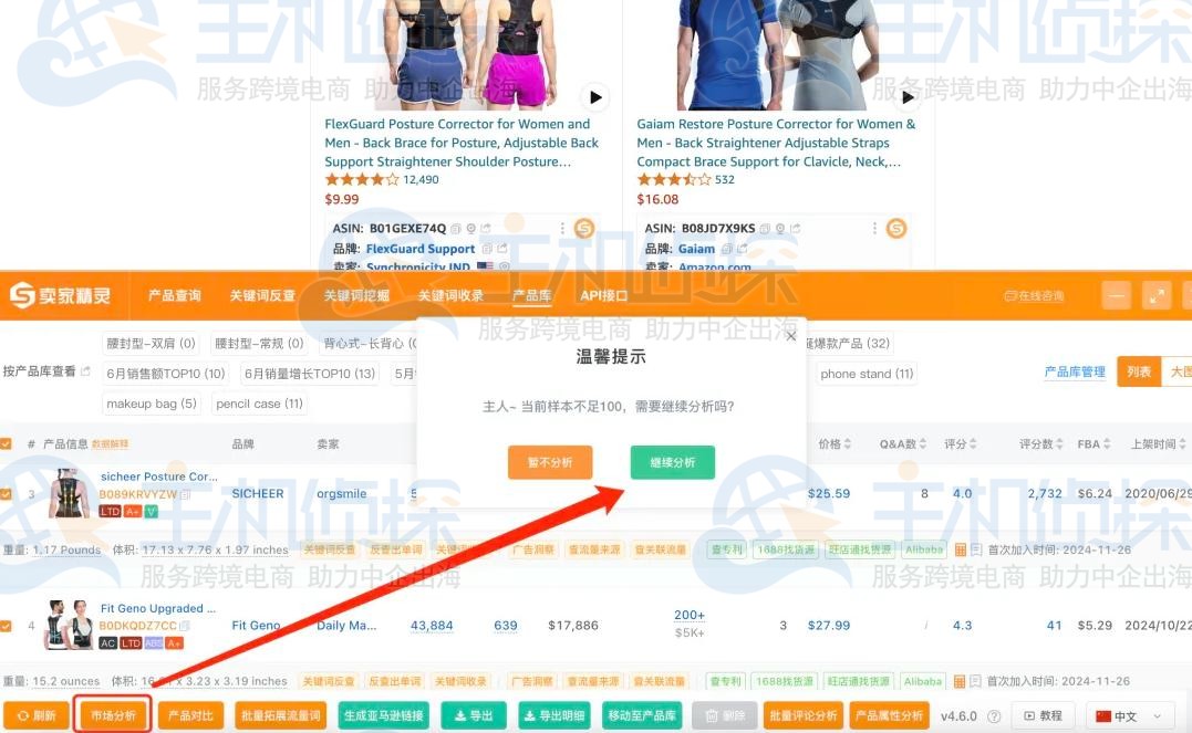 卖家精灵工具进行数据整理和分析