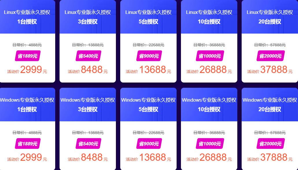 宝塔面板专业版永久授权2999元起