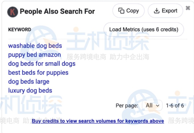 “People Also Search For”（PASF） 小部件