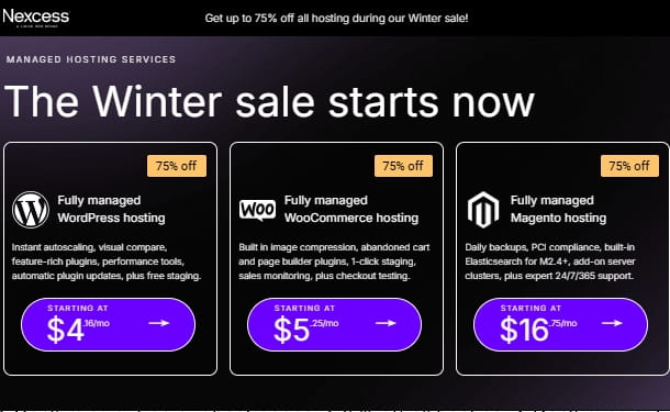 Nexcess冬季促销