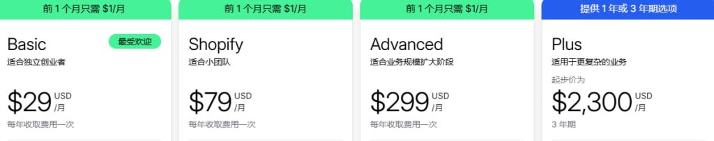 Shopify价格按年支付