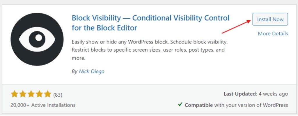 Block Visibility插件