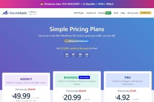 Rank Math圣诞特卖 WordPress SEO插件38%折扣 2倍福利+15000美元独家优惠