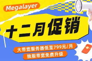 Megalayer十二月促销 香港大带宽服务器低至799元/月 独服带宽免费升级