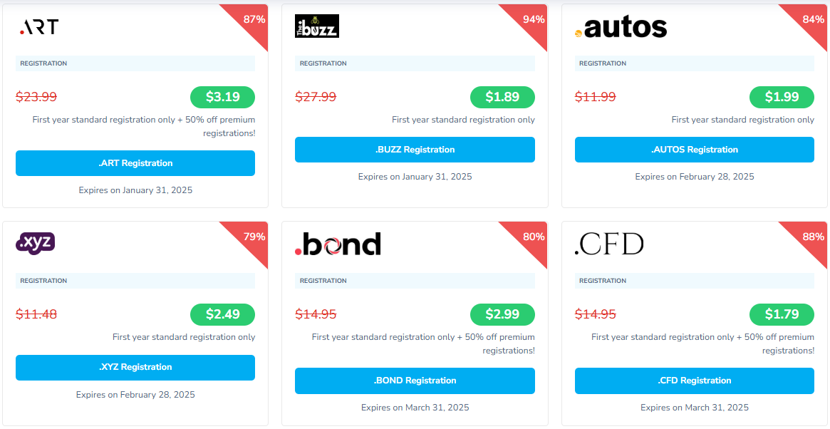 NameSilo新年域名注册价格