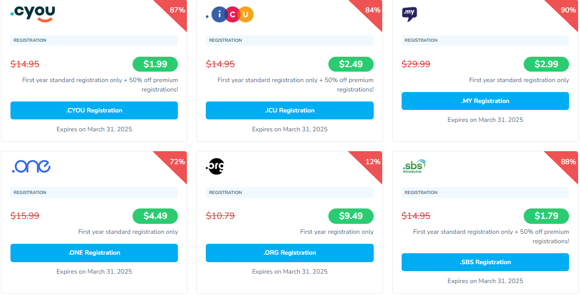 NameSilo新年域名注册价格