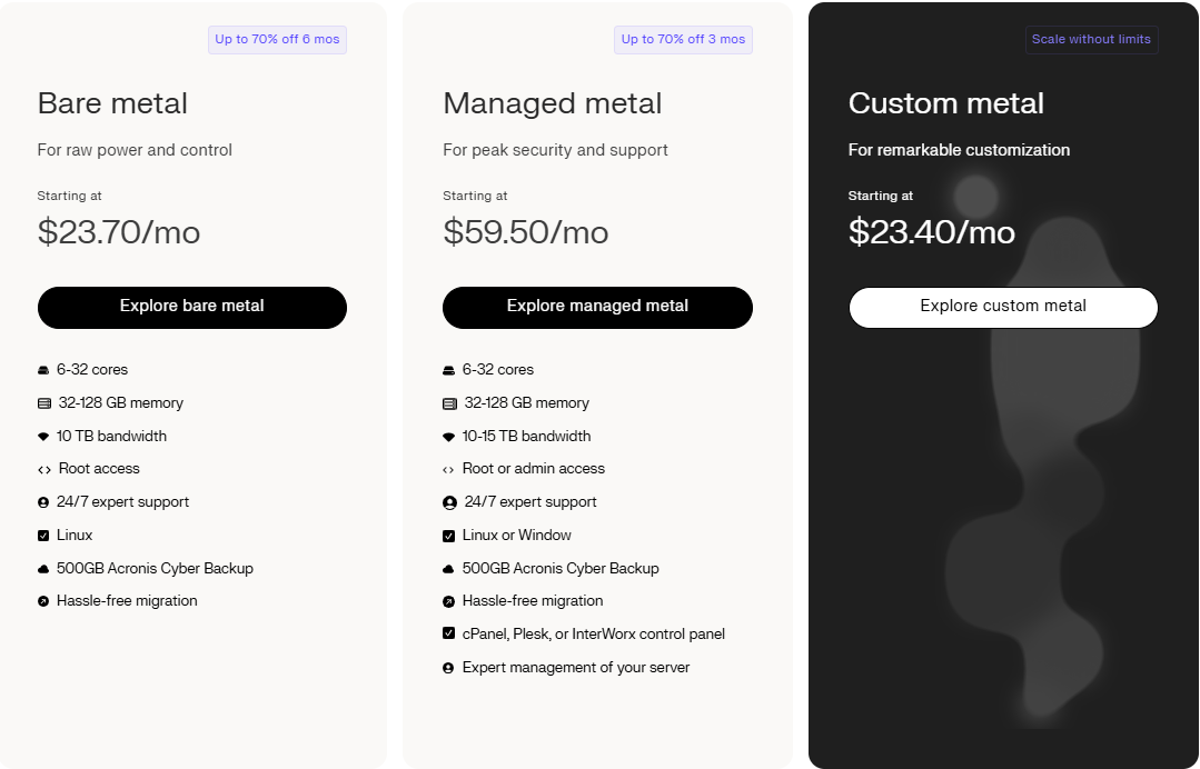 专用服务器优惠方案