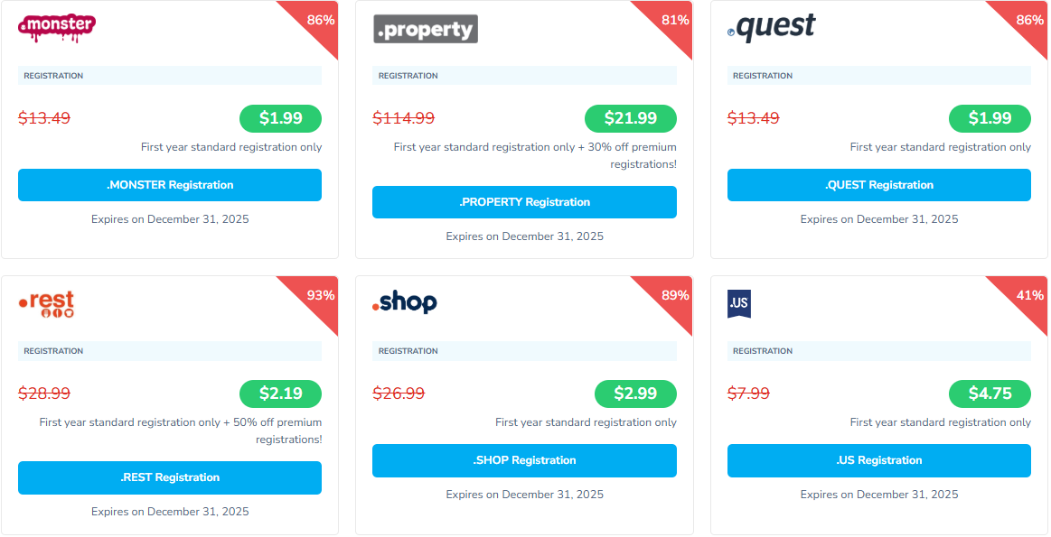 NameSilo新年域名注册价格