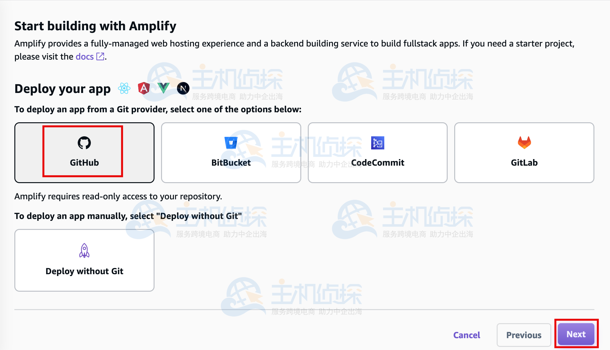 使用AWS Amplify部署应用