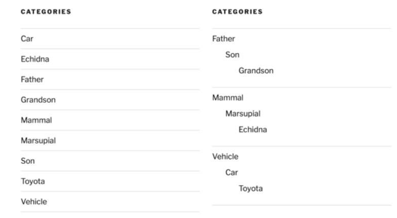 为什么在WordPress中使用子类别