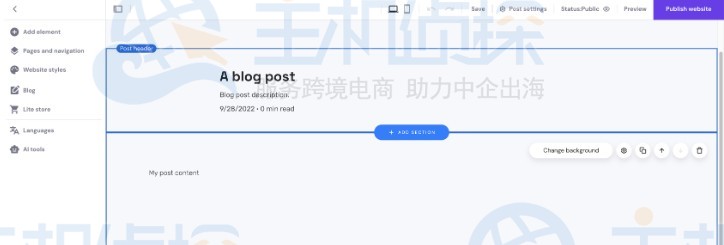 单击 Add new post进行博客的编辑
