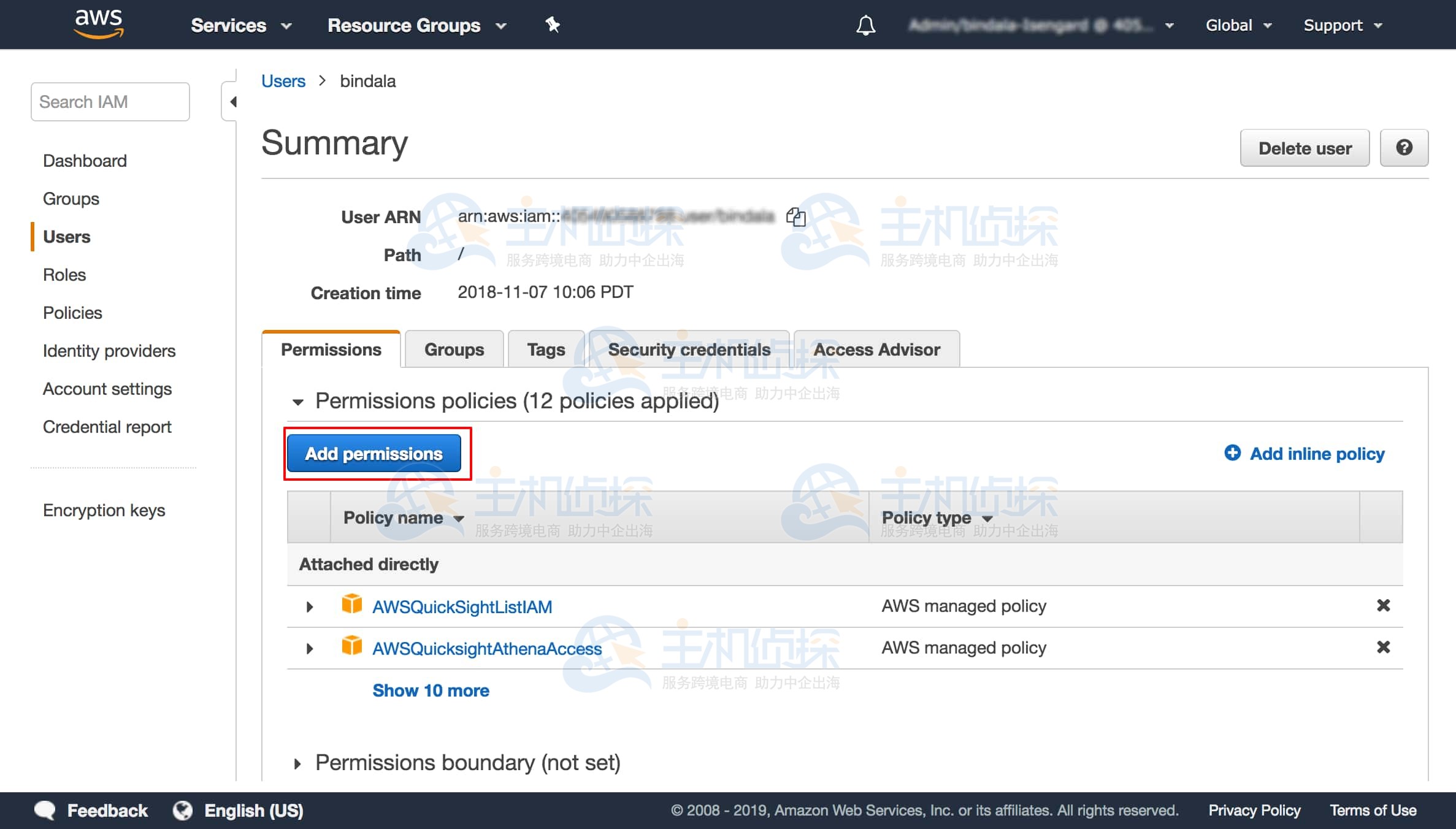 为用户添加权限