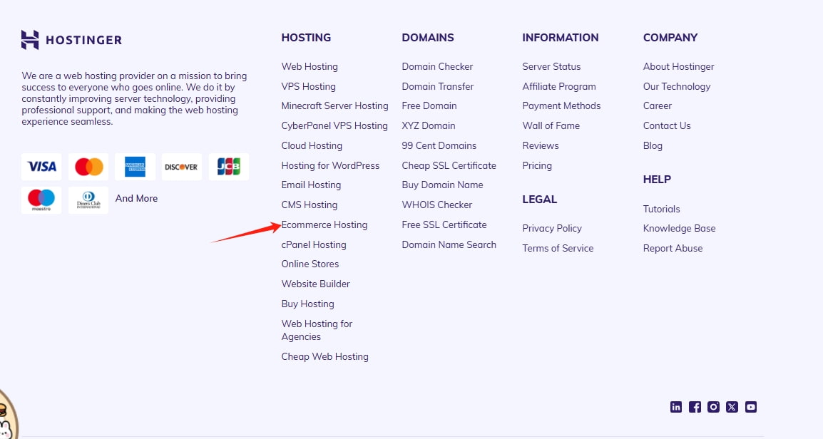Hostinger电子商务主机