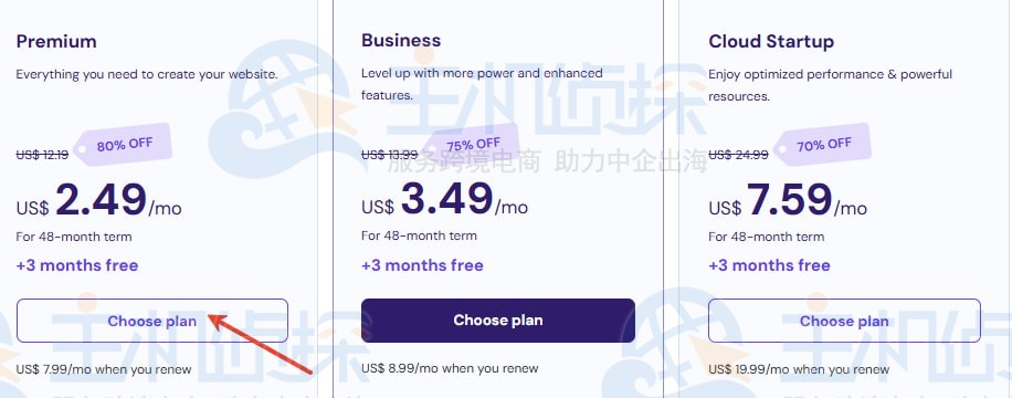 点击“Choose Plan”