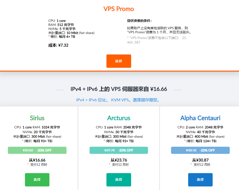 Just Hosting VPS套餐