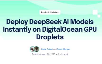 DigitalOcean GPU Droplets部署DeepSeek AI