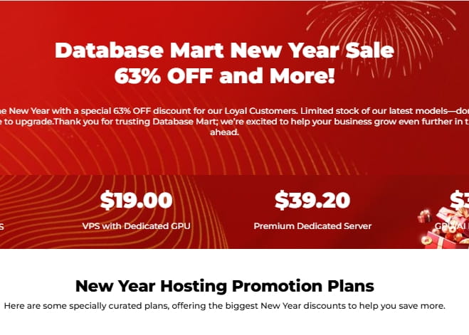 Database Mart新年特卖