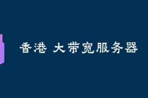 香港大带宽服务器