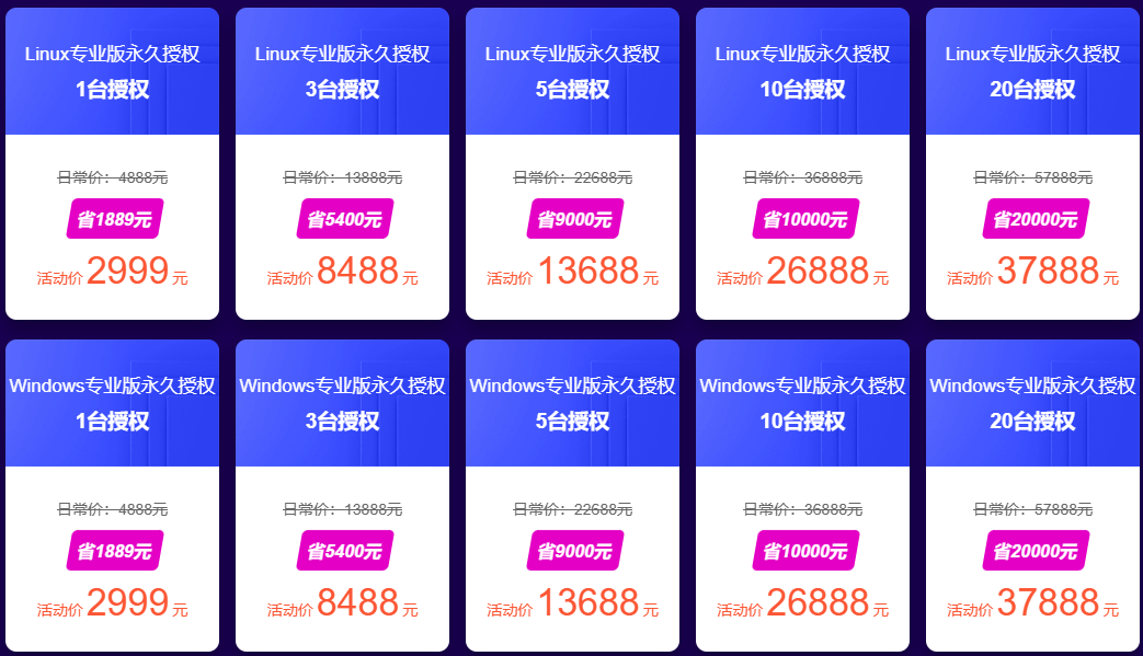 宝塔面板永久版授权2999元起