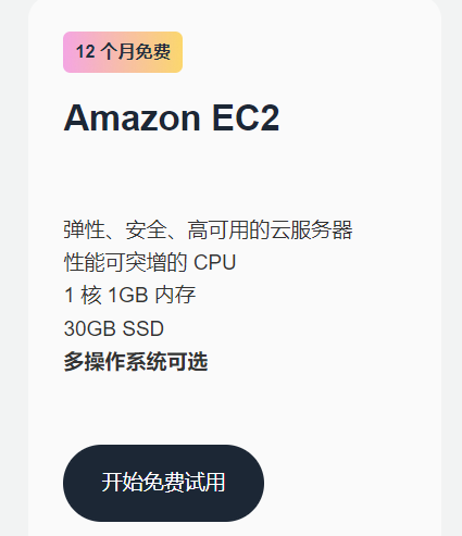 亚马逊免费云服务器租用推荐