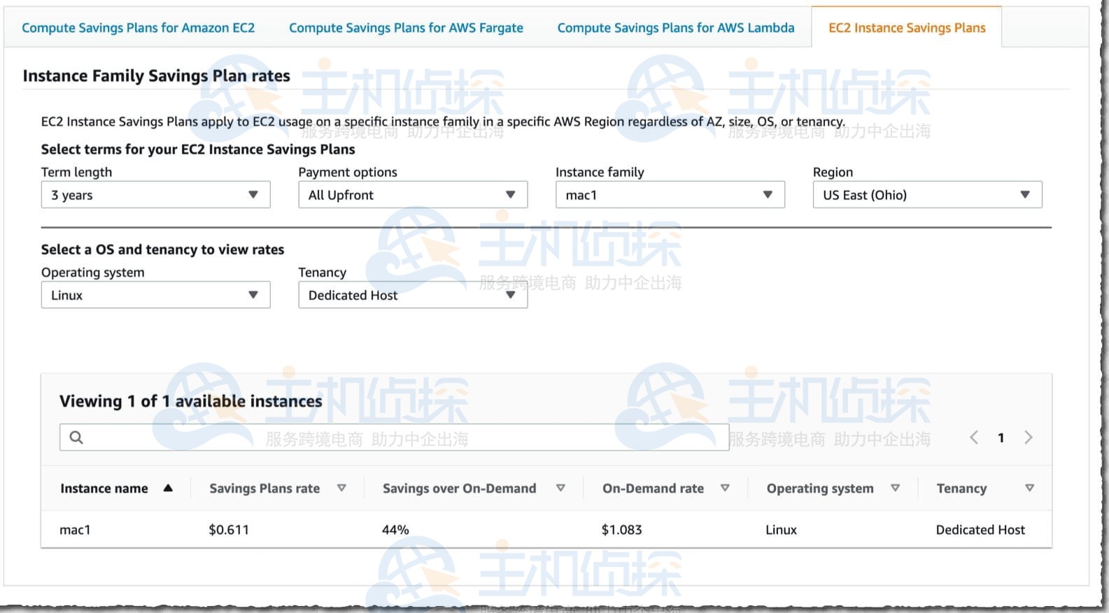 亚马逊云科技专用主机