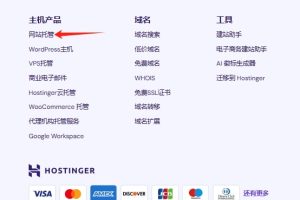 点击“网站托管”