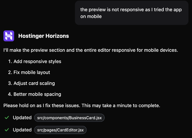 Hostinger Horizons工具