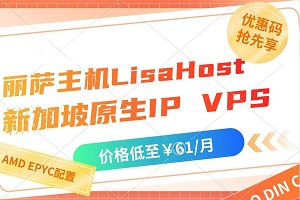 丽萨主机LisaHost新加坡原生IP VPS全新上线