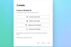 Shopify帐户注册方式