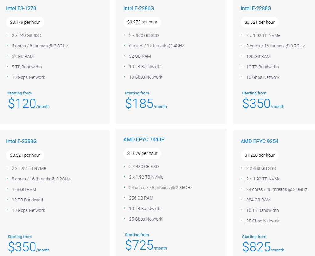 VultrCPU欧洲服务器方案