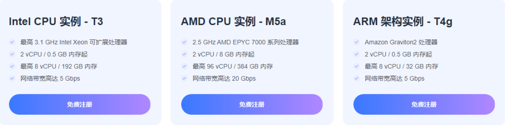 Amazon EC2 云服务器推荐
