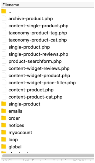 WooCommerce文件夹